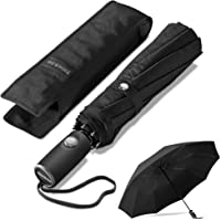 Los mejores  - Paraguas Plegable con Teflón Impermeable - Abrir y Cerrar Automático con 9 Varillas a Prueba de Viento hasta 140km-h…
